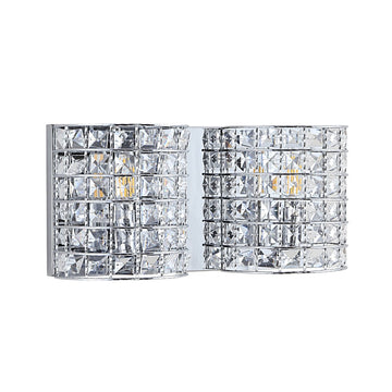 Clara Deco Metal/Crystal Classic Glam LED Vanity Light - JONATHAN Y